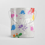 Exclusive Painted Halloween tin with colorful paint splatter design