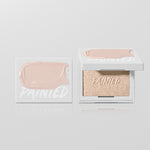 Painted Famous highlighter — closed and open compacts side by side